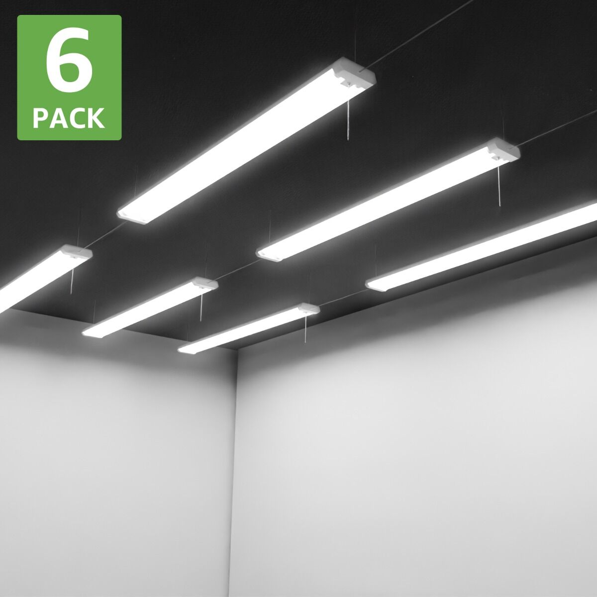 Lepro Linkable LED Shop Light 6 Pack 4ft 5000K