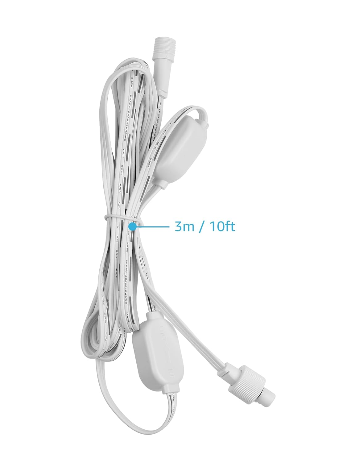 Lepro EE1 Permanent Lights Accessories Only – 10ft Extension Cable for EE1 Permanent Outdoor Lights (Not Compatible with E1), Extension Cord with Built-in Data Booster