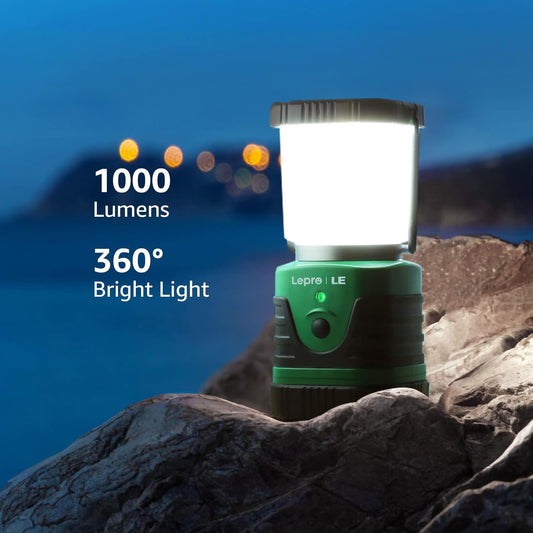 Lepro Portable LED Camping Lantern (1000LM, IP44 Waterproof, Rechargeable)