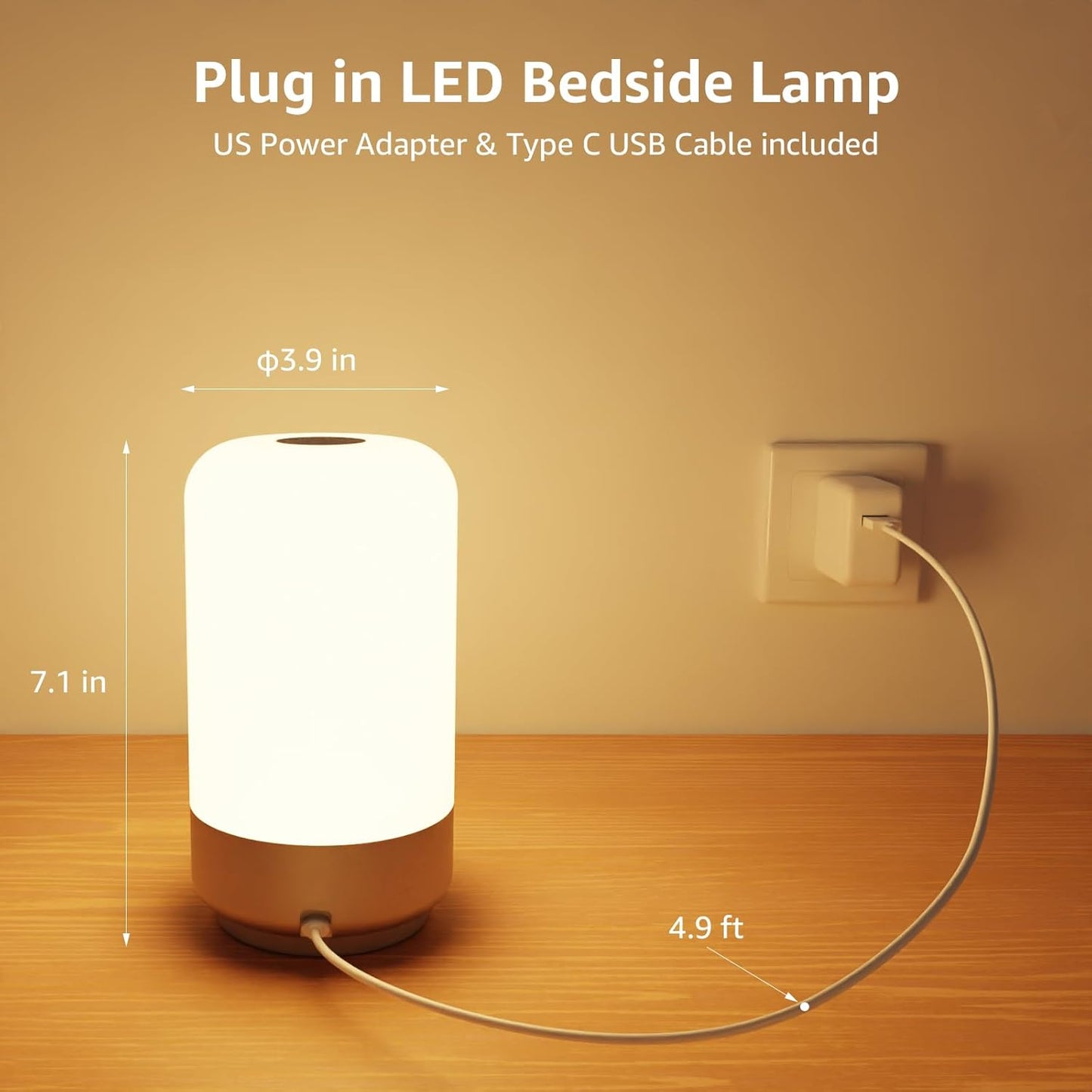 Lepro RGB Dimmable Table Lamp with Metallic Base