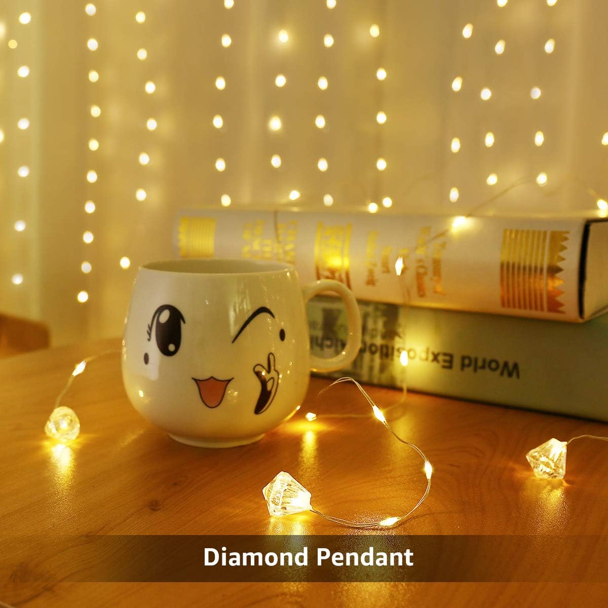 Lepro Warm White Dimmable Curtain Lights 9.8*9.8ft