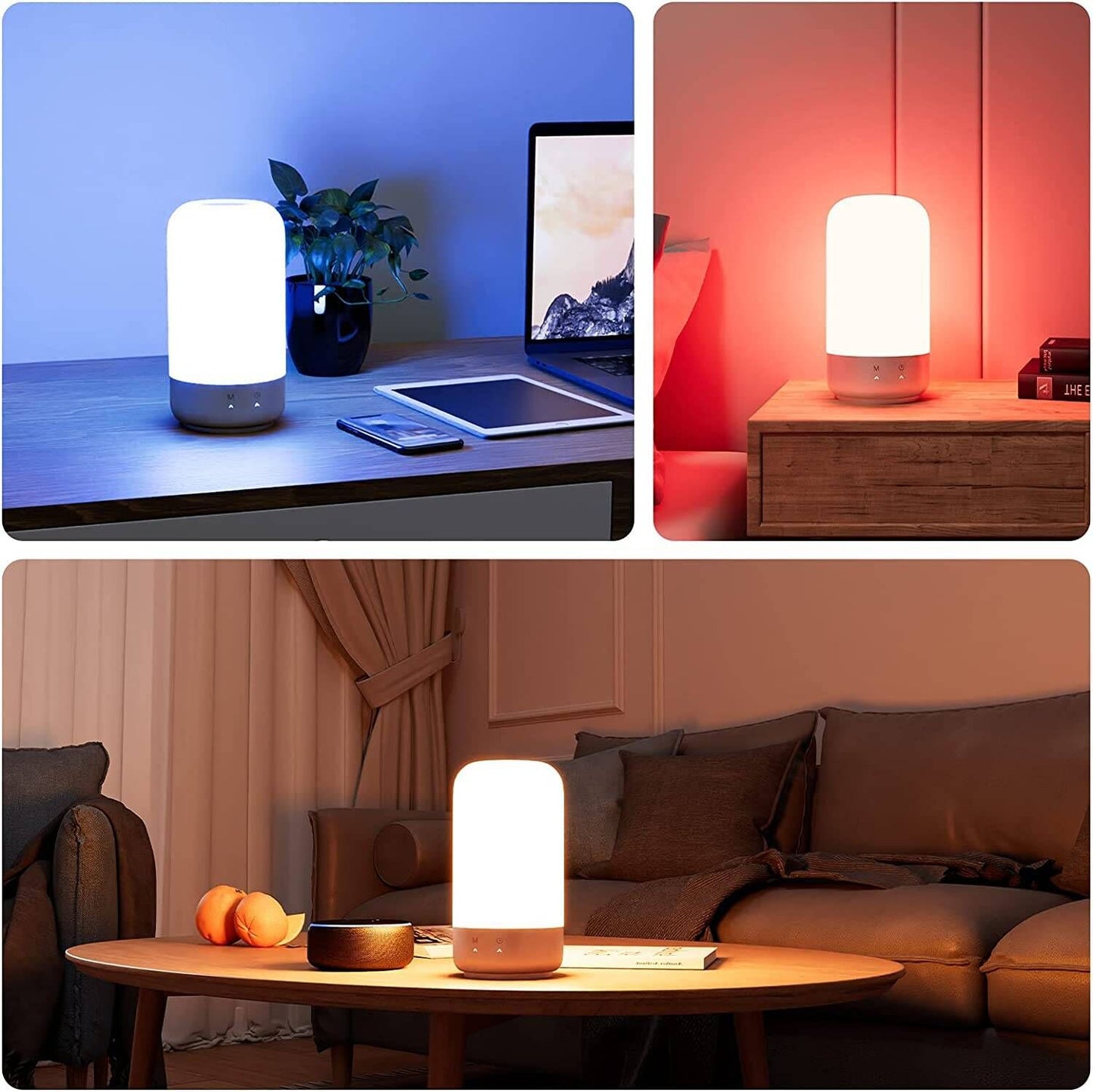 Lepro RGB Dimmable Table Lamp with Metallic Base