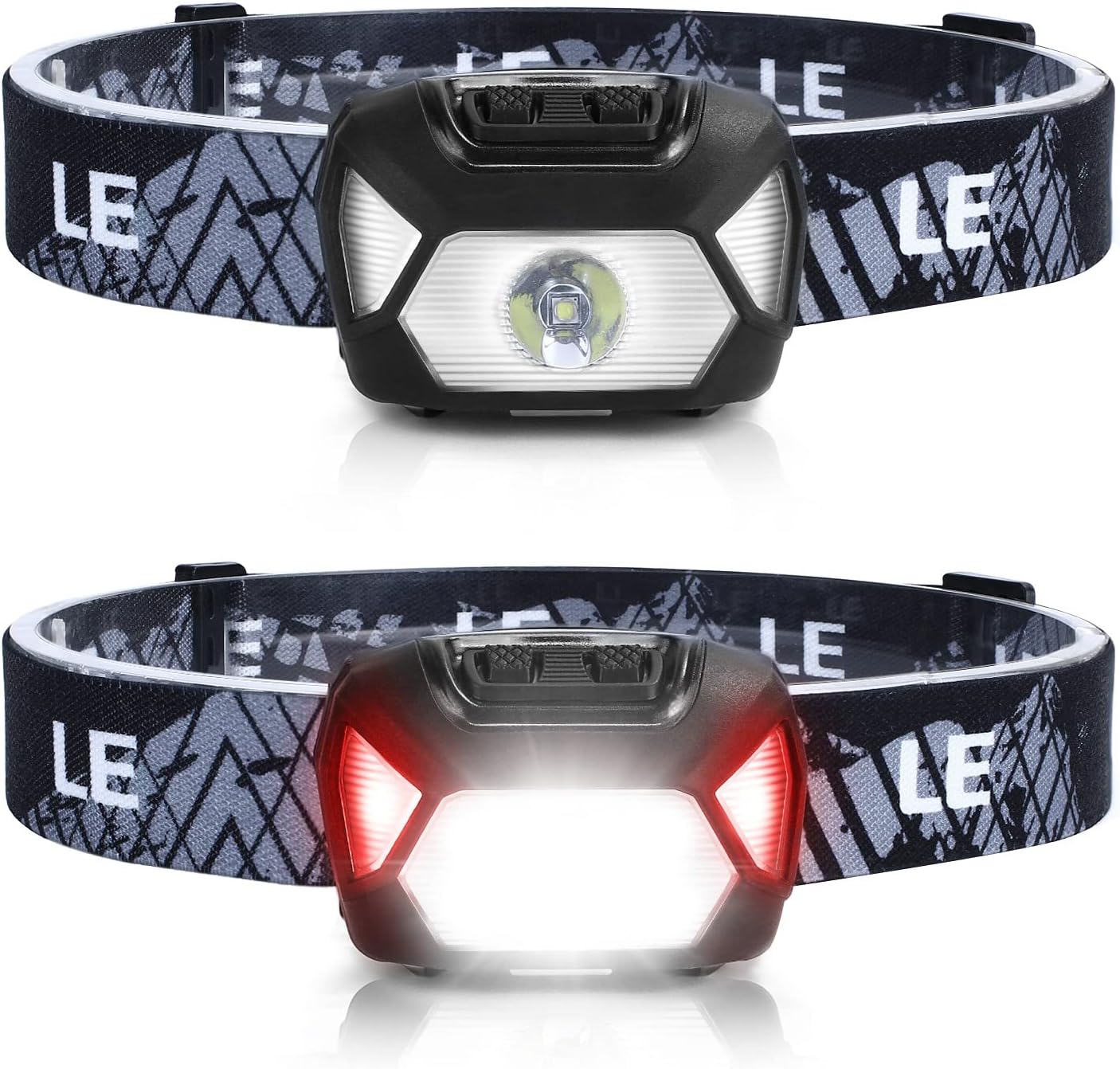 Lepro LED Headlamp Flashlights (Black)