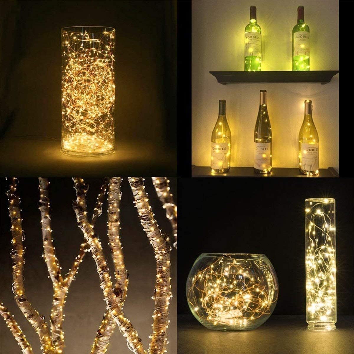 LE Decorative Copper Wire Lights (66ft, 200 LEDs)