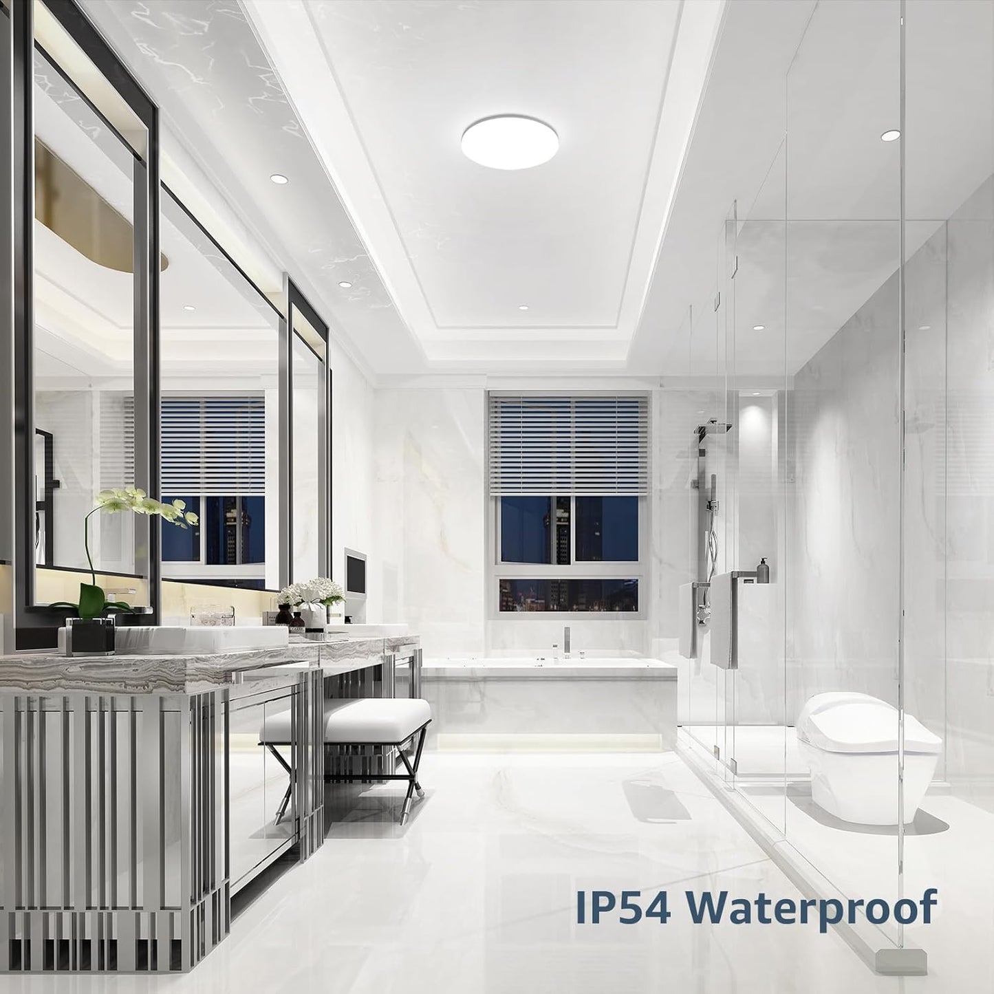 LE Flush Mount LED Ceiling Light for Bathroom