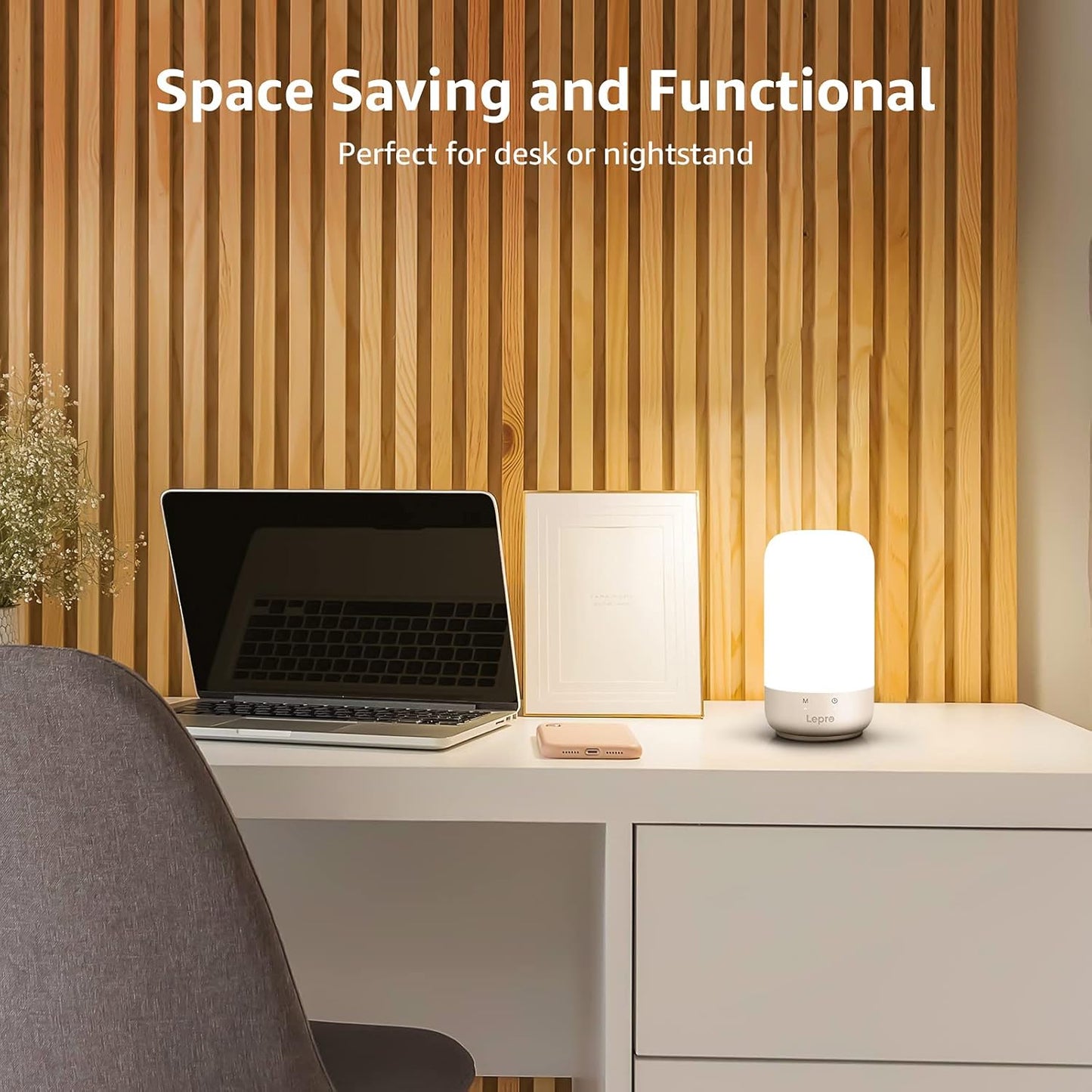 Lepro RGB Dimmable Table Lamp with Metallic Base
