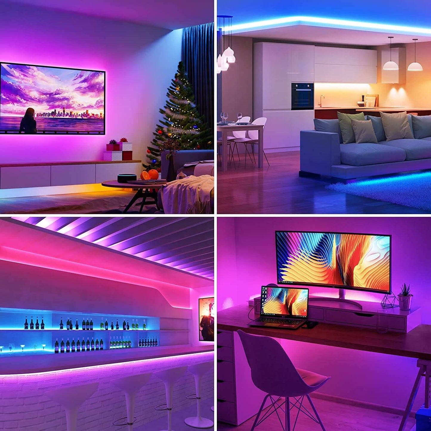 Lepro 32.8ft Waterproof RGB LED Strip Lights Kit