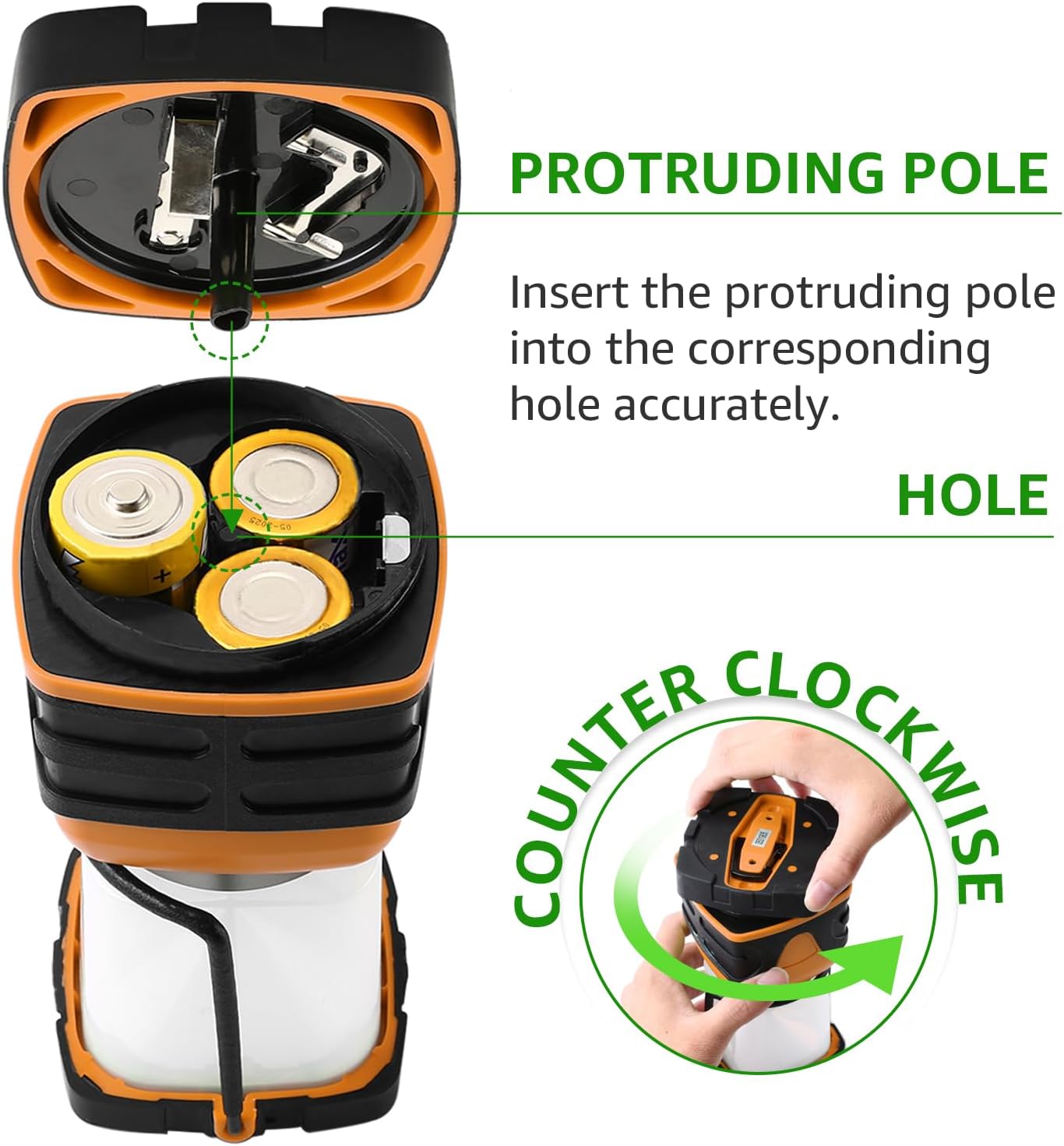 Lepro Battery Powered LED Camping Lantern (Orange, Waterproof, 1000LM, 4 Lighting Modes)