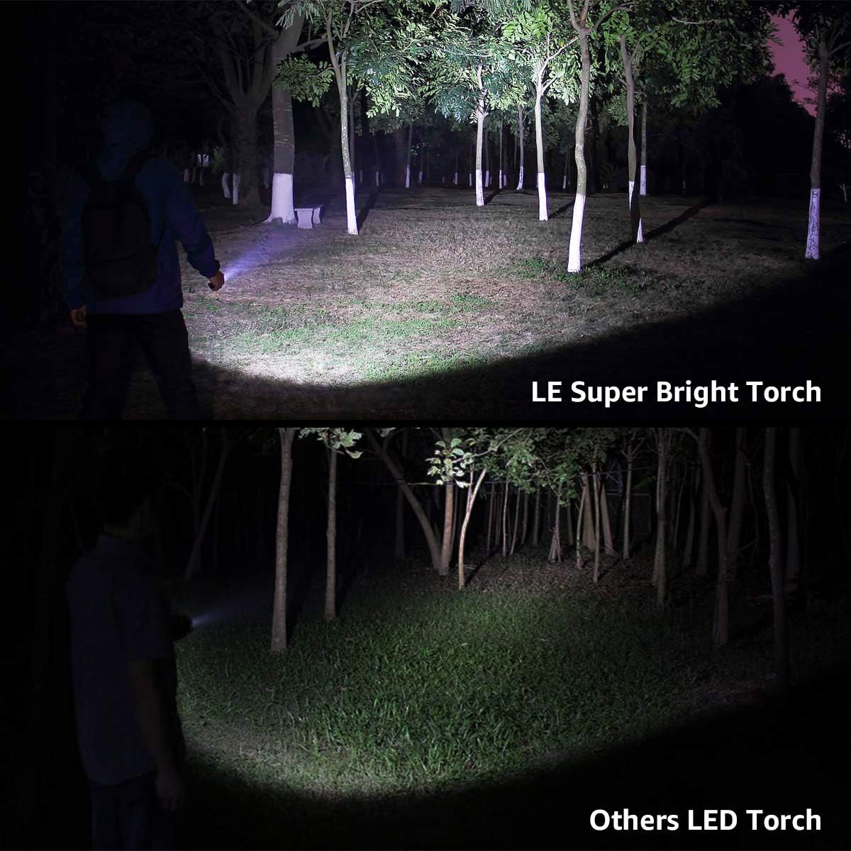 Lepro 2-Packs LED Flash Light LE1000 High Lumens, Mini Multifunction Tactical Flashlight , Zoomable, Waterproof, Adjustable Brightness, for Camping, Outdoor and Emergency Use (AAA Batteries Included)