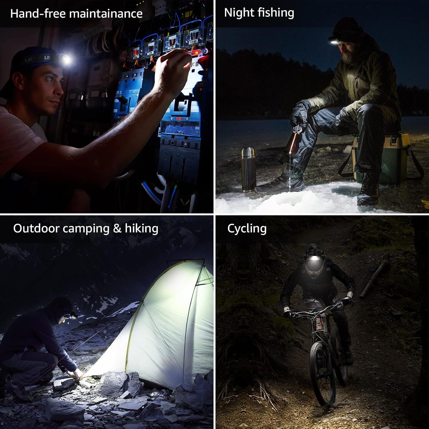 Lepro Battery Powered Headlamp (Black)