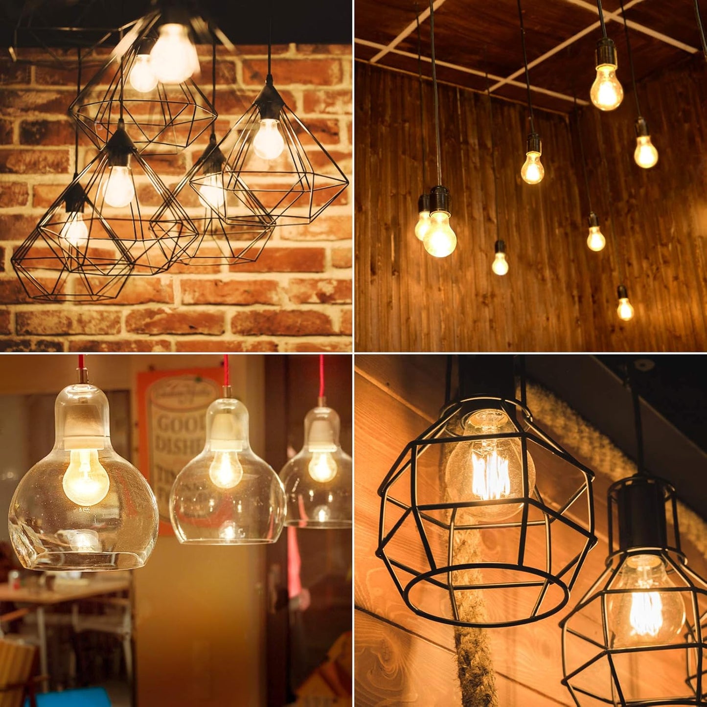 Lepro A19 Vintage LED Filament Bulbs, Dimmable, E26 Base, 8W (60W Equivalent), 800 Lumens, 2700K Warm White, Clear Glass