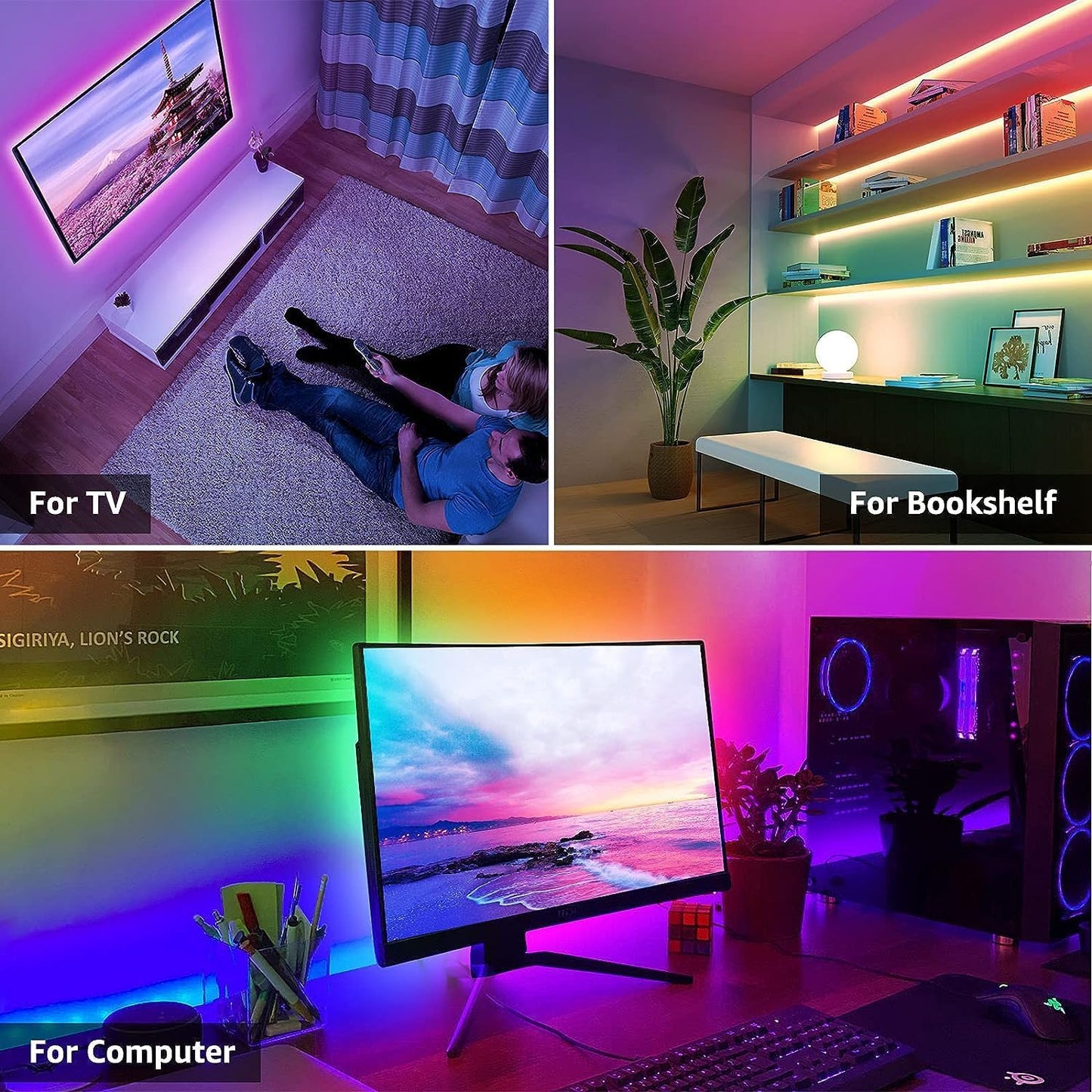 Lepro Smart Wifi RGB TV LED Strip Lights-6.5ft