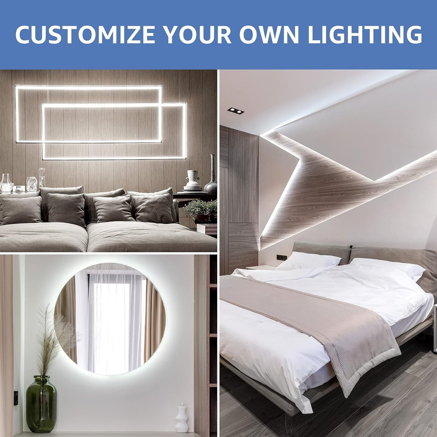 Lepro LED Strip Light (16.4ft, Dimmable, Daylight White)