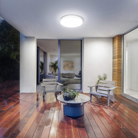 Lepro 8.7-Inch Waterproof LED Flush Mount Ceiling Light (15W, 1500LM, Low Profile, 5000K Daylight White)