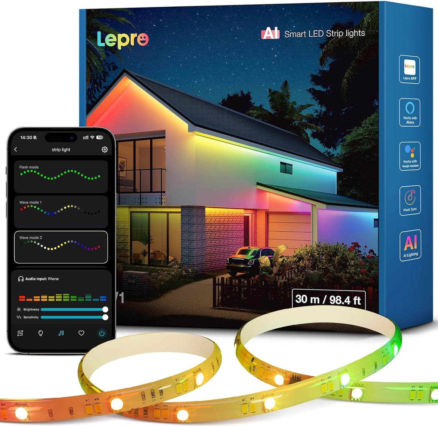 Lepro SW1 AI Smart Outdoor LED Strip Lights