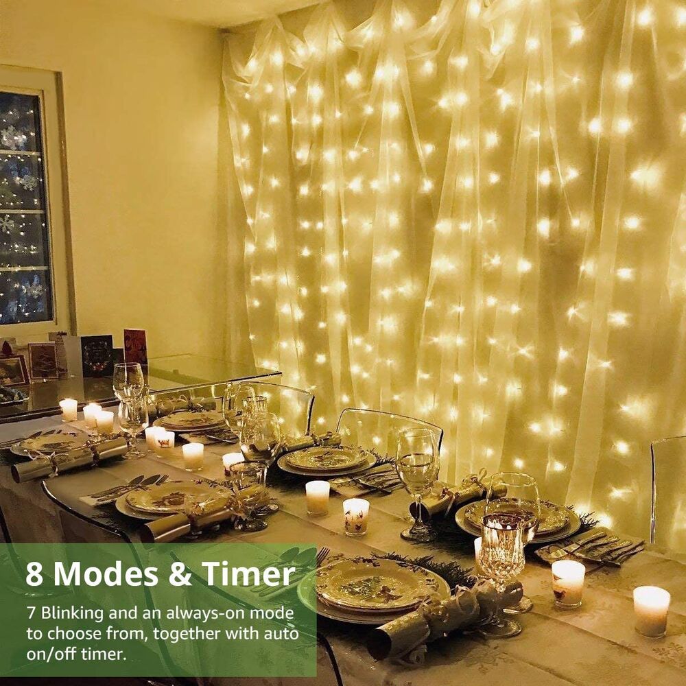 Lepro Fairy Curtain Lights (9.8 x 9.8 ft)