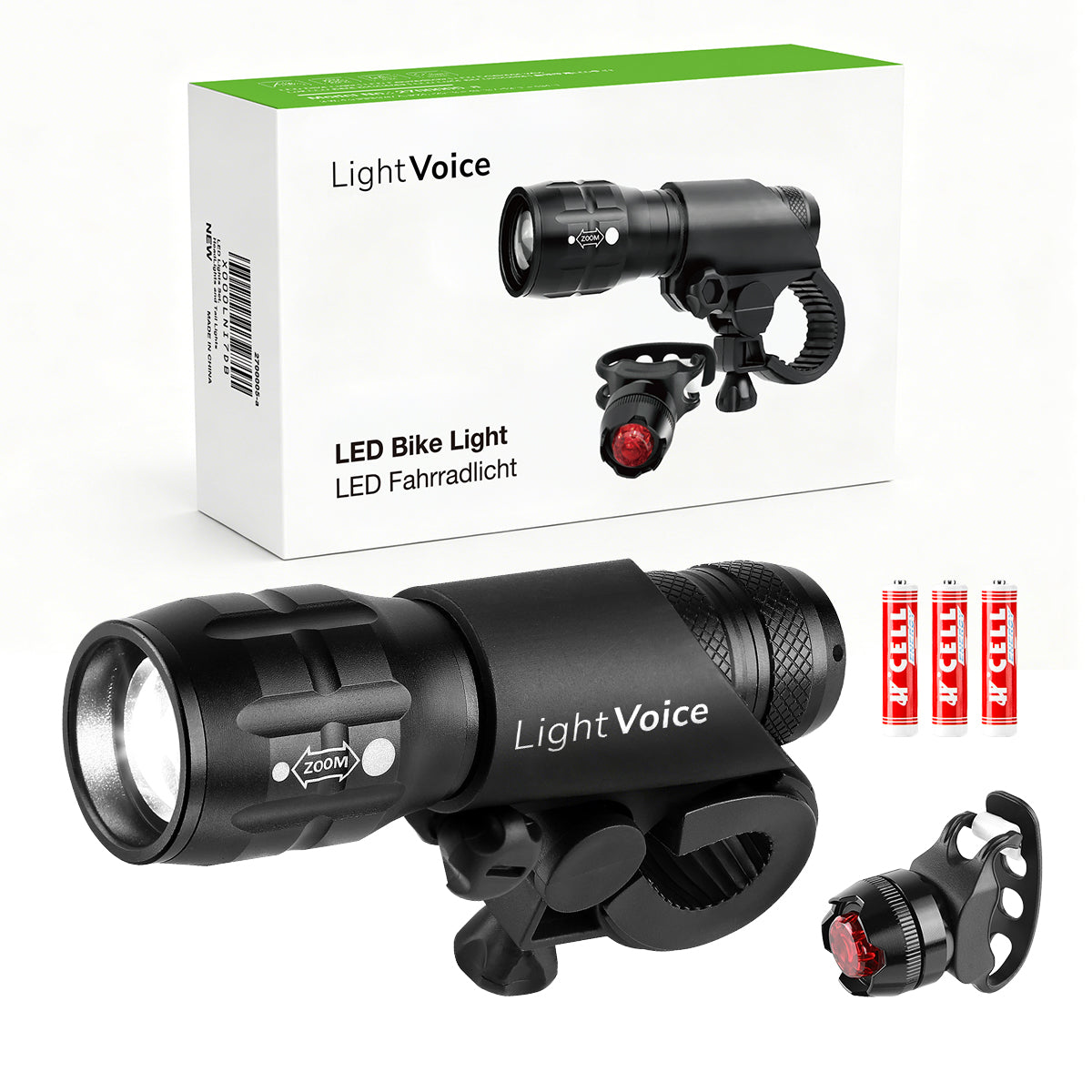 LightVioce LED Bike Light Set