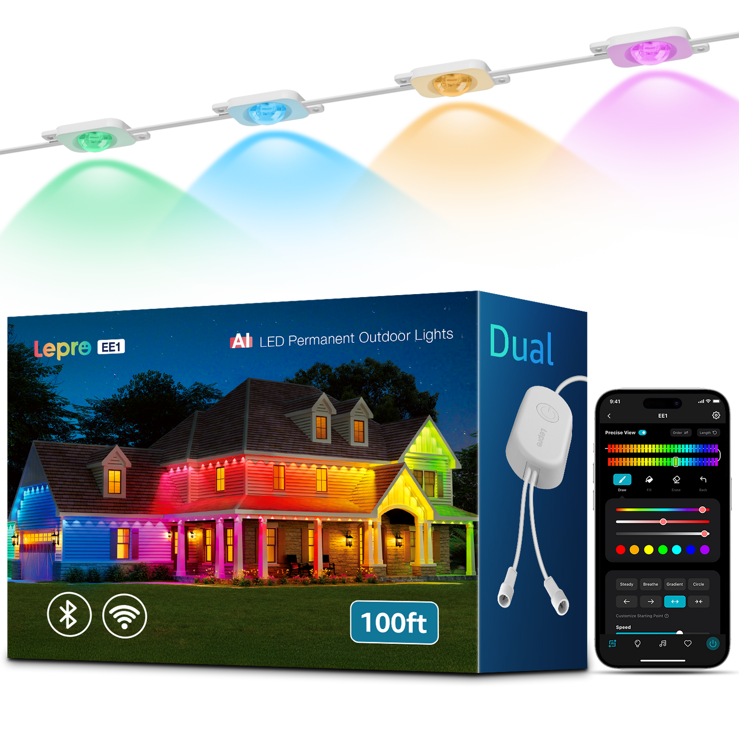 Lepro EE1 AI-Powered Permanent Outdoor Lights