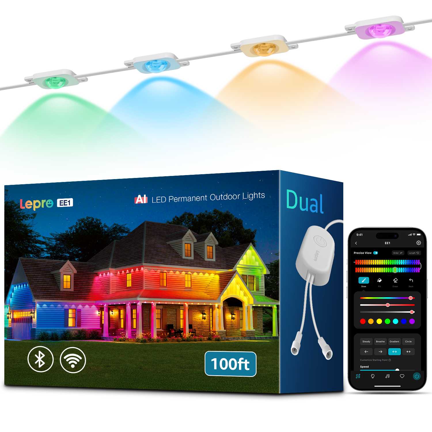 Lepro EE1 AI-Powered Permanent Outdoor Lights