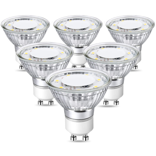 Lepro GU10 LED Light Bulbs, Non-Dimmable, 4W (35W Equivalent), 2700K Warm White, 100° Flood Beam