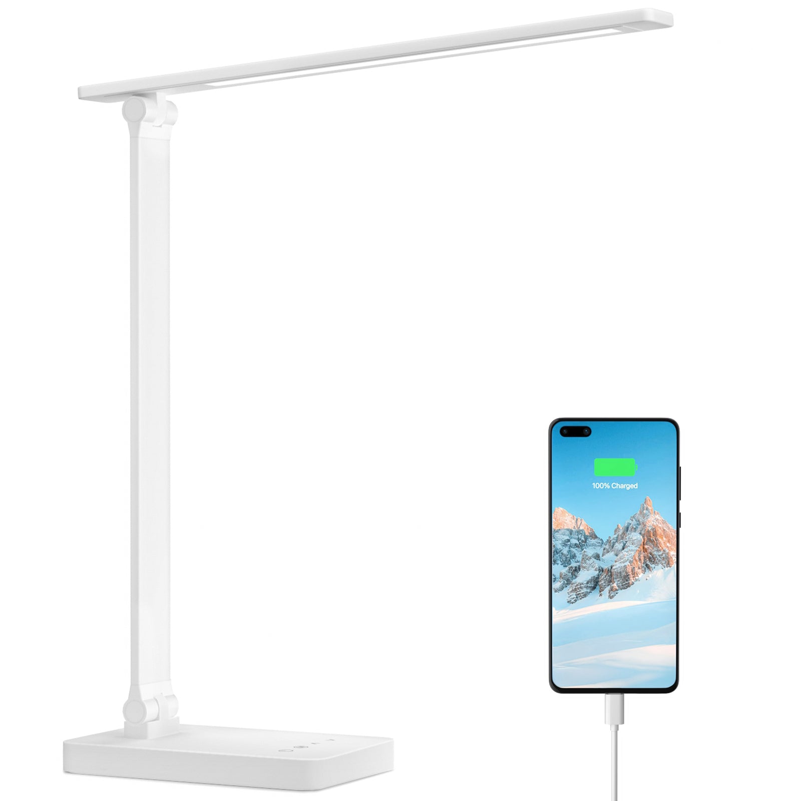 Lepro LED Desk Lamp (Dimmable, with USB Charging Port)