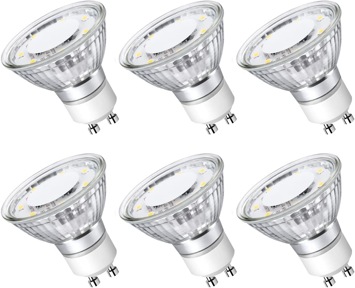Lepro GU10 LED Light Bulbs, Non-Dimmable, 4W (35W Equivalent), 2700K Warm White, 100° Flood Beam