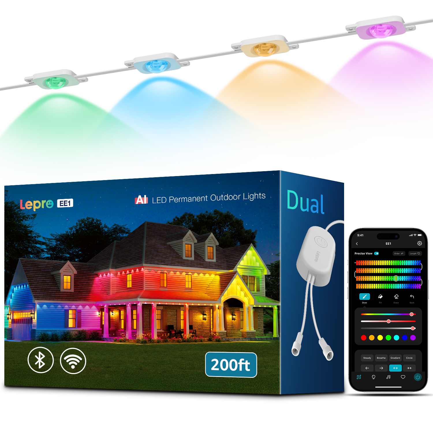 Lepro EE1 AI-Powered Permanent Outdoor Lights