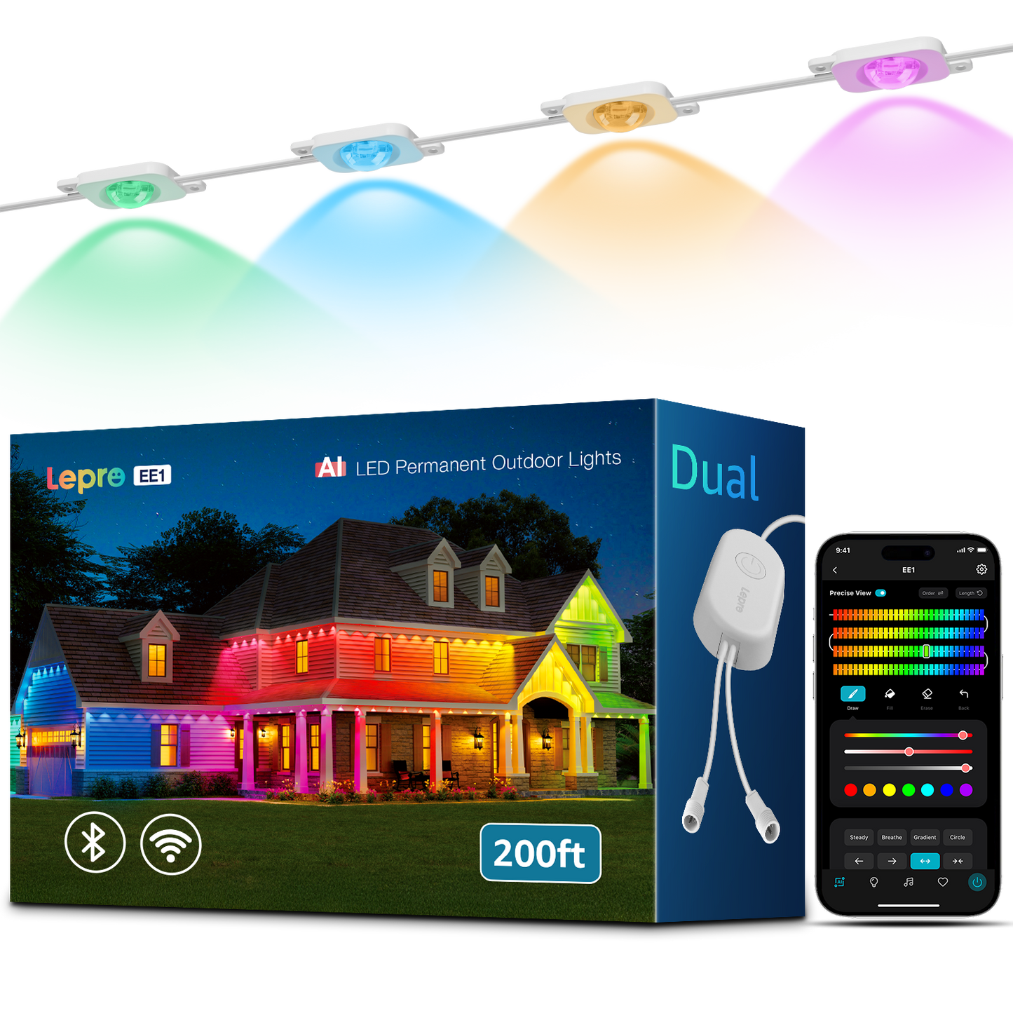 Lepro EE1 AI-Powered Permanent Outdoor Lights