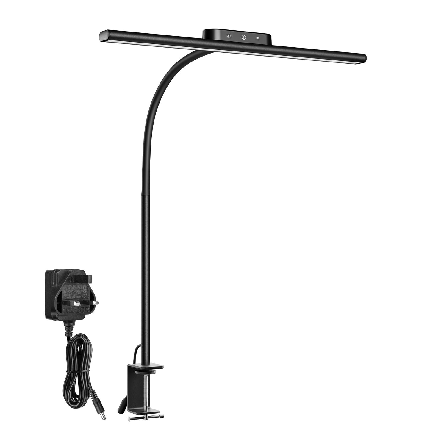 Lepro Led Desk Lamp for Home Office, Metal Architect Lamp with Clamp, 11W 750LM Eye-Caring Task Light, 25 Lighting Modes, Flexible Gooseneck for Monitor, Workbench, Drafting, Crafts, Reading