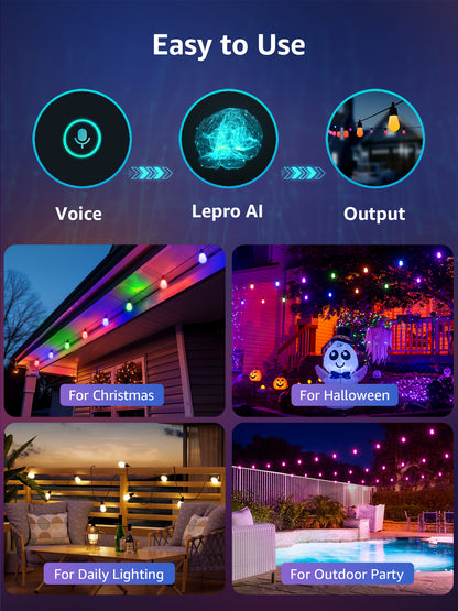 Lepro ZB1 AI-Powered Smart Outdoor String Lights