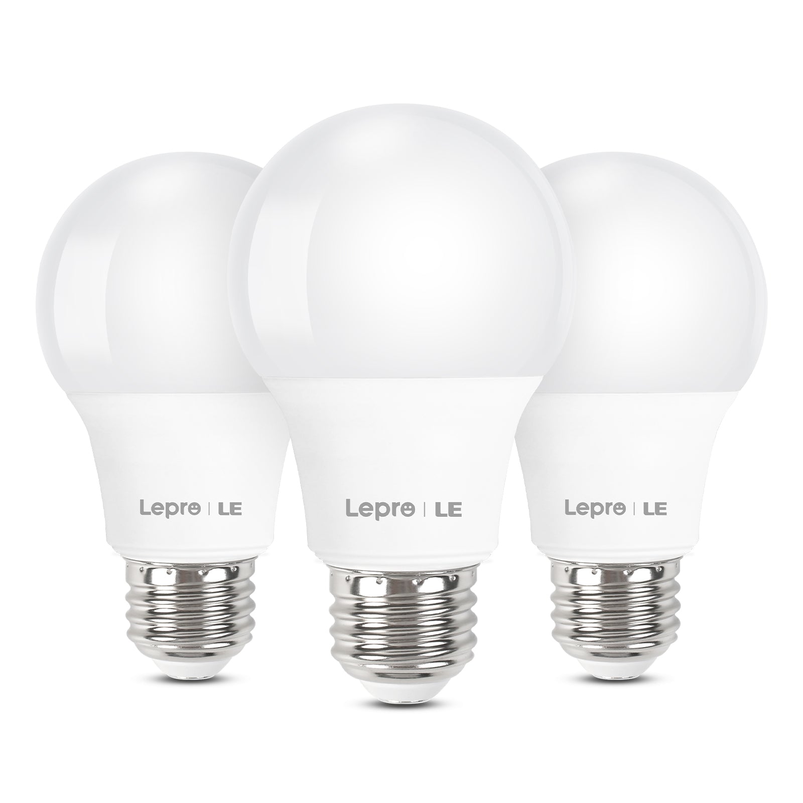 Lepro A19 LED Light Bulb, 5000K Daylight White, 800 Lumens, E26 Medium Base, Non-Dimmable, 9W (60W Equivalent)