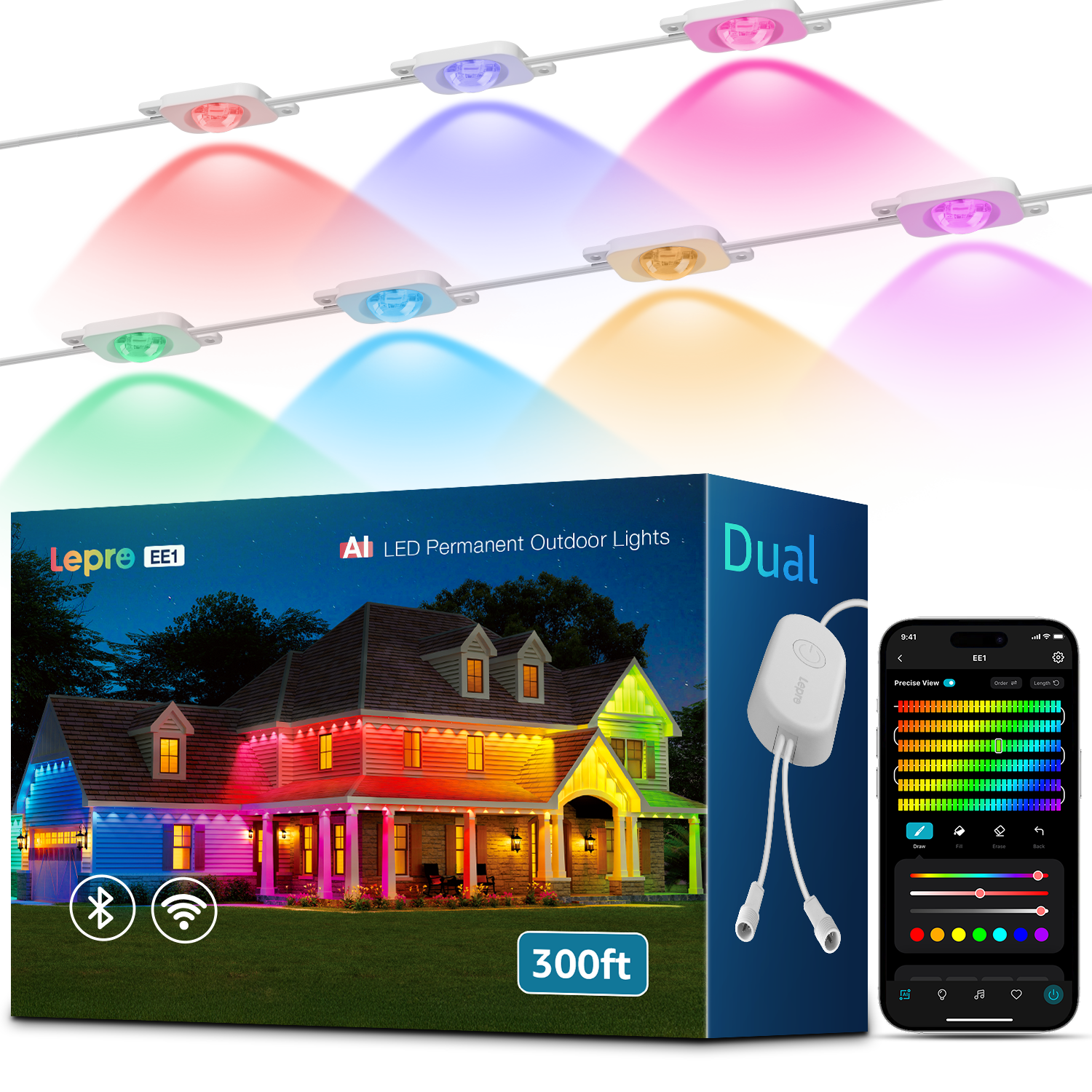 Lepro EE1 AI-Powered Permanent Outdoor Lights