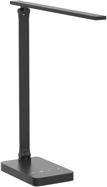 Lepro LED Desk Lamp (Dimmable, Black, with USB Charging Port)