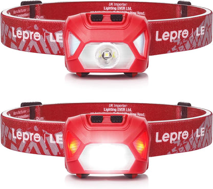 Lepro Battery Powered Headlamp (Blue/Red)