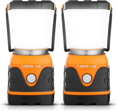 Lepro Battery Powered LED Camping Lantern (Orange, Waterproof, 1000LM, 4 Lighting Modes)