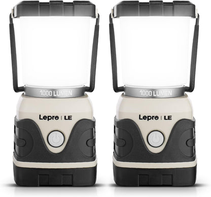 Lepro Battery Powered LED Camping Lantern (White, Waterproof, 1000LM, 4 Lighting Modes)
