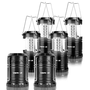 Lepro LED Camping Lantern (190 lm, AA Battery Powered, Waterproof)