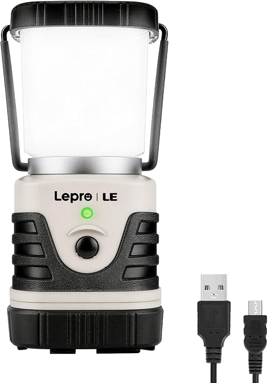 Lepro 1000LM LED Camping Lantern Rechargeable with 4 Light Modes, White
