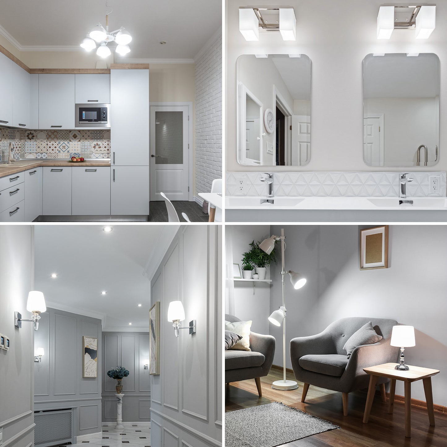 Lepro A15 LED Refrigerator Light Bulb, E26 Base, 5W (40W Equivalent), 450 Lumens, 5000K Daylight, Non-Dimmable, Appliance & Freezer Safe, 2-Pack