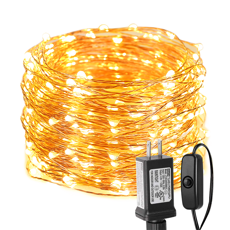 LE Decorative Copper Wire Lights (66ft, 200 LEDs)