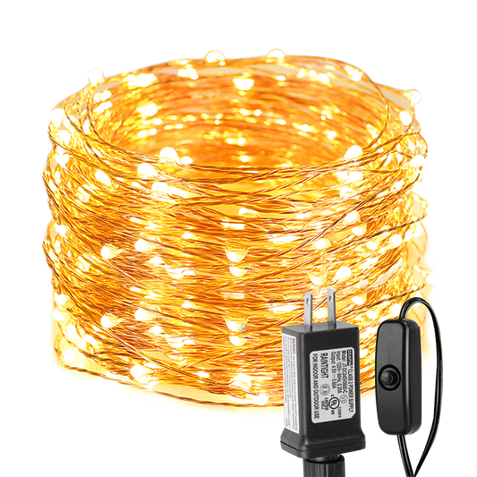 LE Decorative Copper Wire Lights (66ft, 200 LEDs)