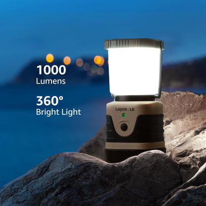 Lepro 1000LM LED Camping Lantern Rechargeable with 4 Light Modes, White