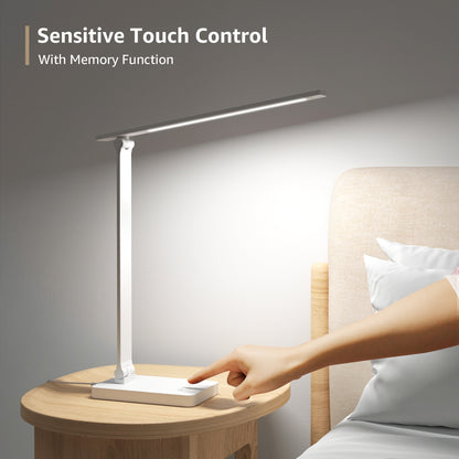 Lepro LED Desk Lamp (Dimmable, with USB Charging Port)