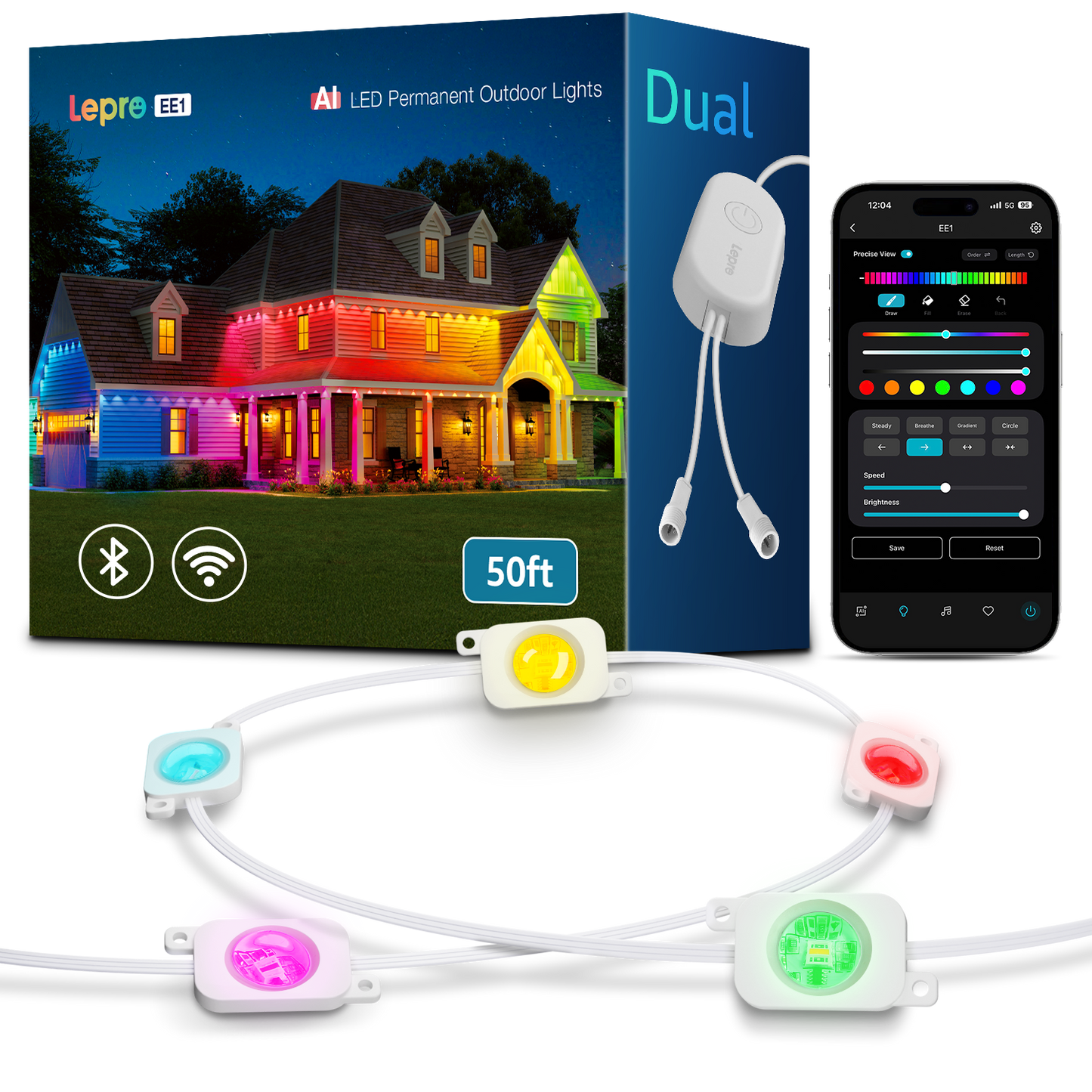 Lepro EE1 AI-Powered Permanent Outdoor Lights