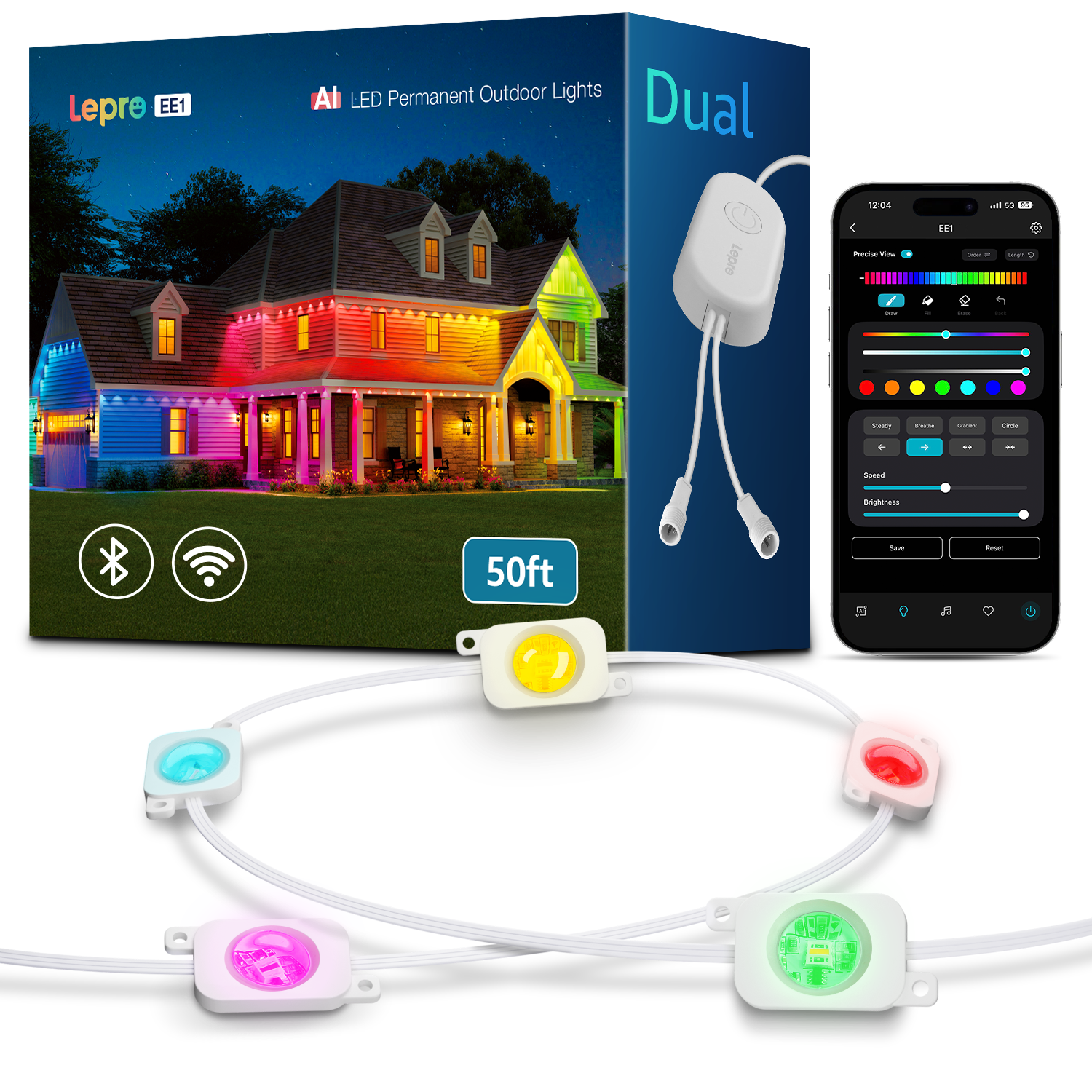 Lepro EE1 AI-Powered Permanent Outdoor Lights