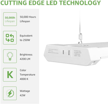 Lepro 6 Pack 4ft LED Shop Lights