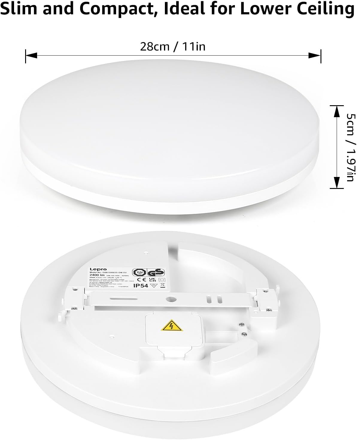Lepro Flush Mount LED Ceiling Light 2400lm 200W Equivalent
