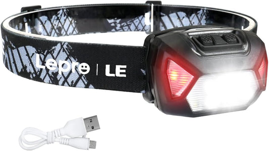 Lepro Rechargeable LED Headlamp (2-Pack)