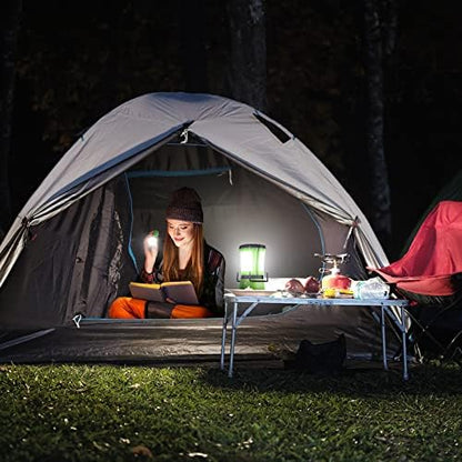 Lepro Rechargeable Camping Lantern (600 Lumens, Detachable Flashlight with USB & Car Charger)