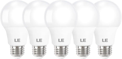 Lepro LED Light Bulbs 60 Watt Eqv Annual Save $6.12 per, 9W 800 Lumens Non-Dimmable, Daylight White 5000K, A19 E26 Standard Medium Base, 10000 Hour Lifetime